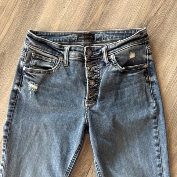 🚩 Silver Jeans most wanted straight denim jeans size 27 - Picture 6 of 12